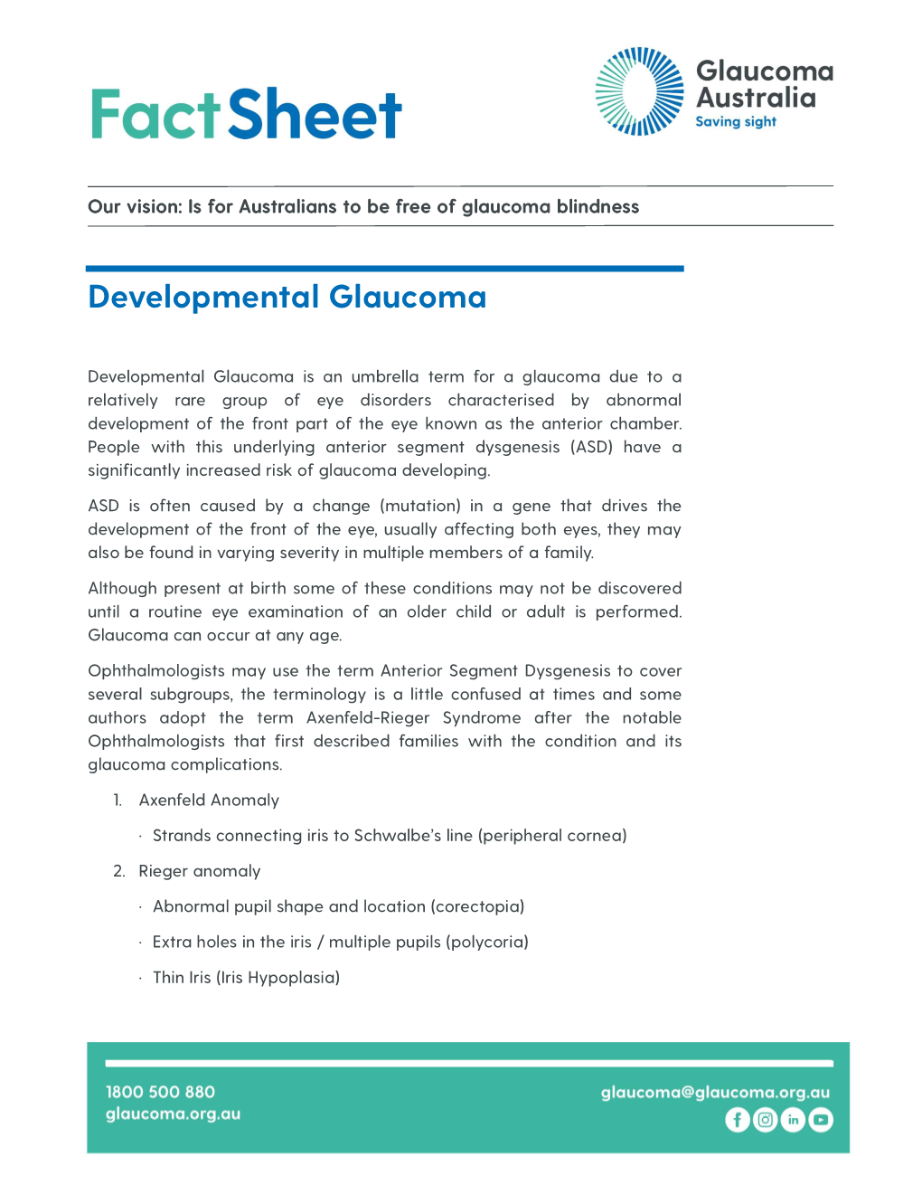 Developmental Glaucoma