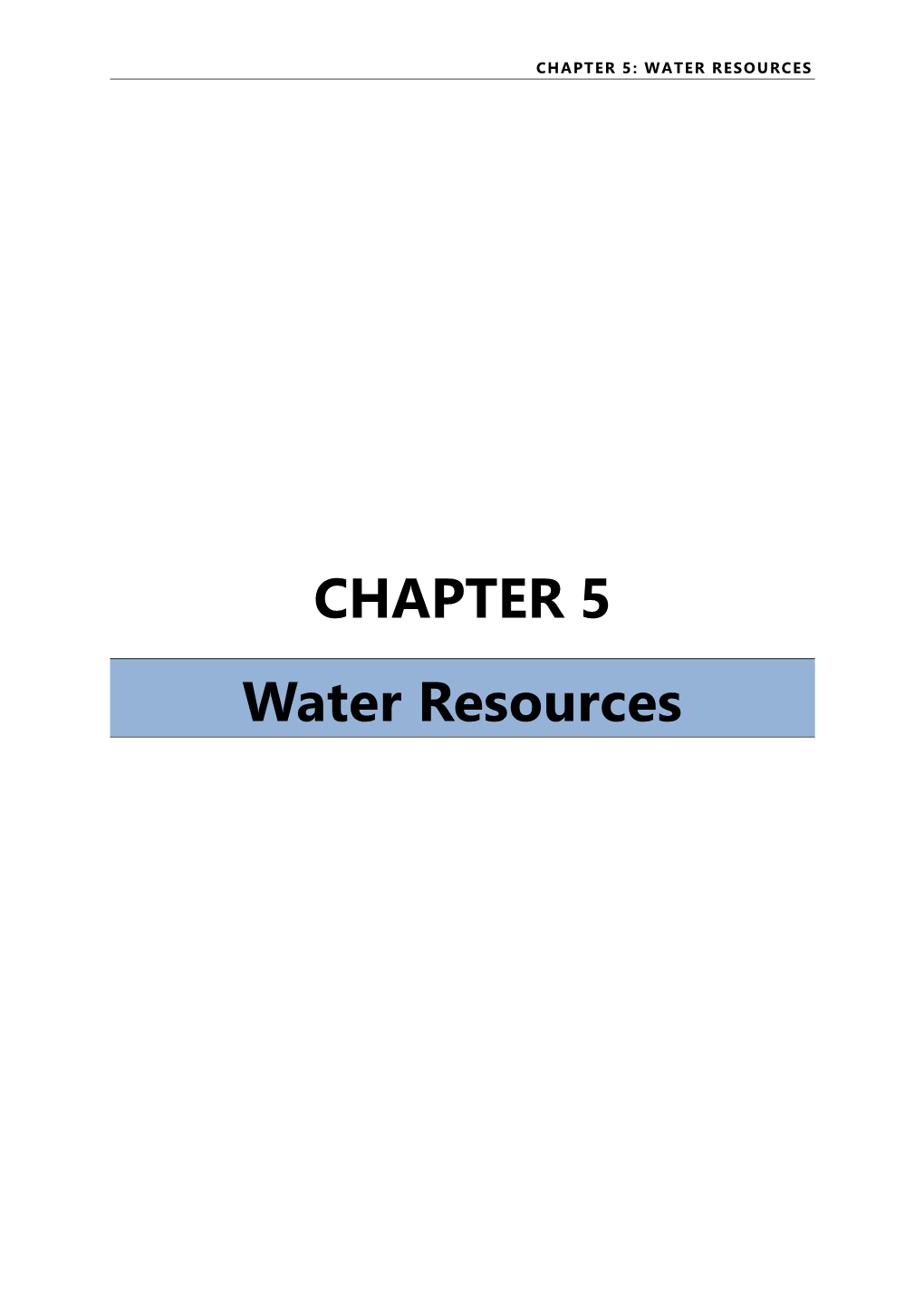 Water Resources