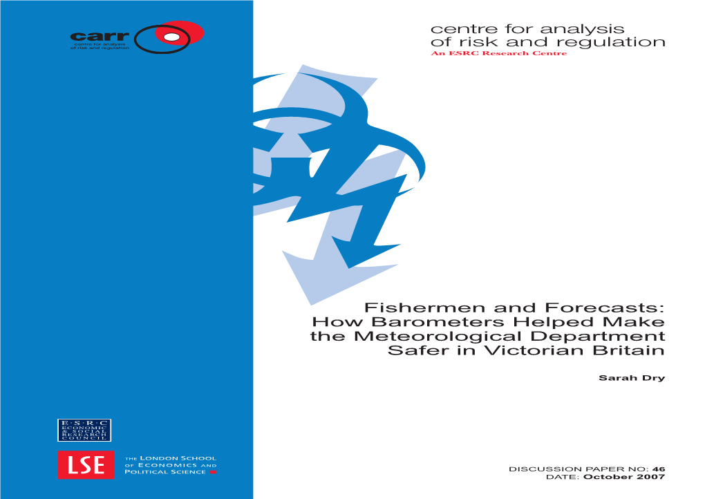 Fishermen and Forecasts: How Barometers Helped Make the Meteorological Department Safer in Victorian Britain