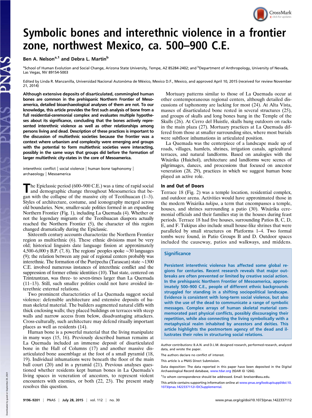 Symbolic Bones and Interethnic Violence in a Frontier Zone, Northwest Mexico, Ca