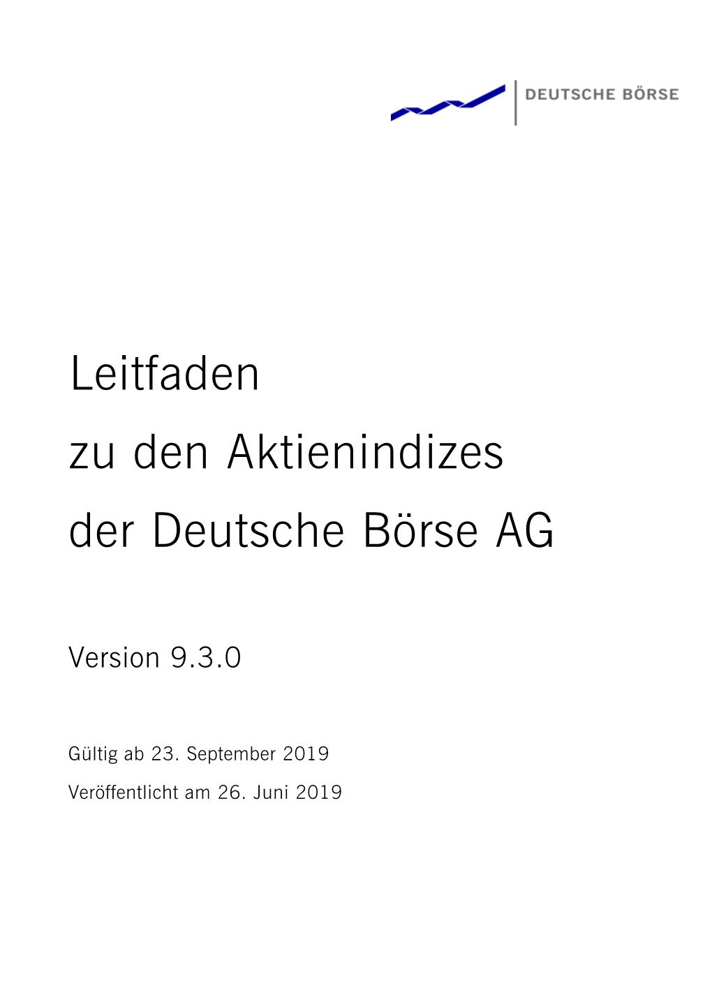 Leitfaden Zu Den Aktienindizes Der Deutsche Börse AG