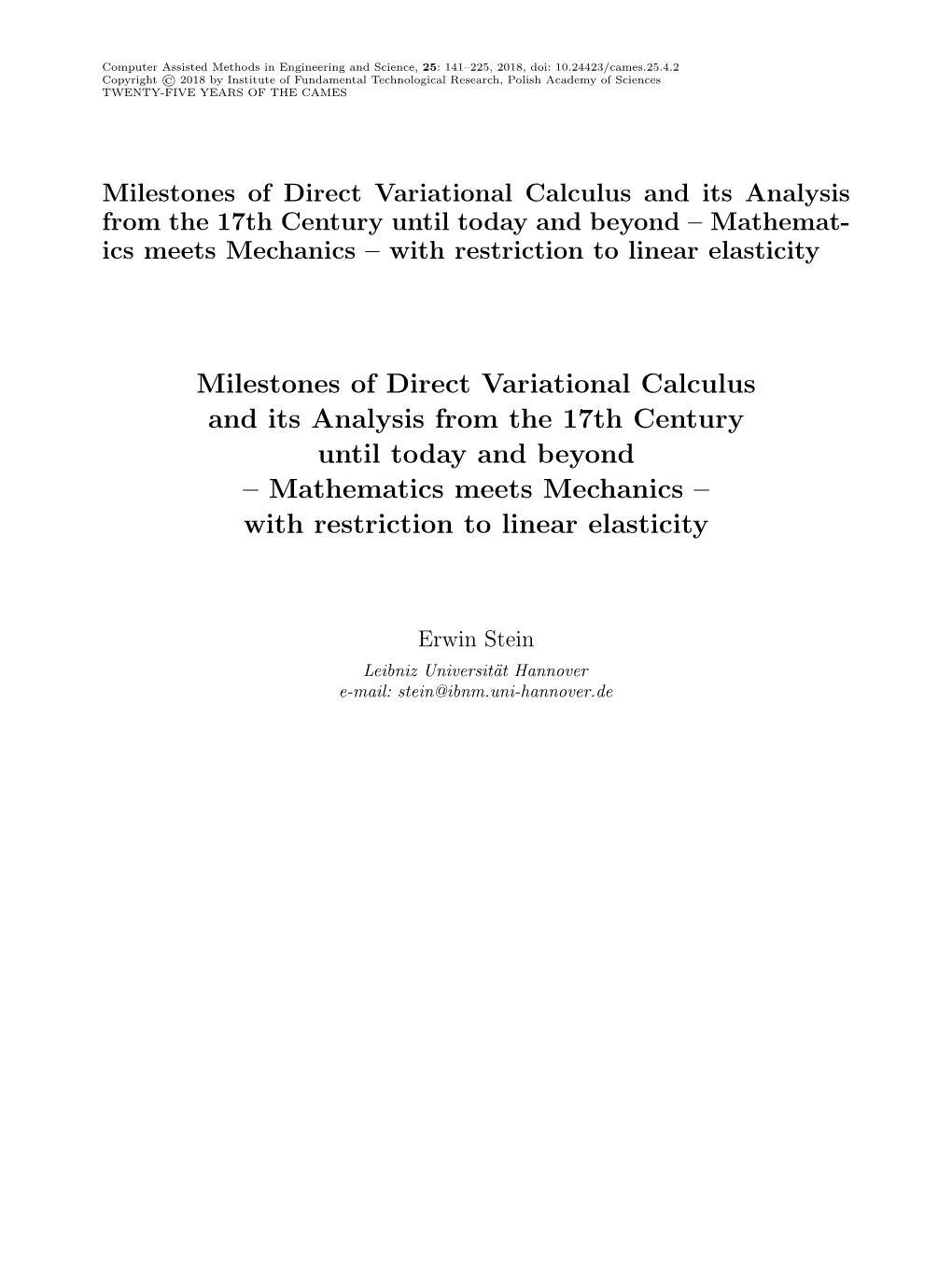 Milestones of Direct Variational Calculus and Its Analysis from The