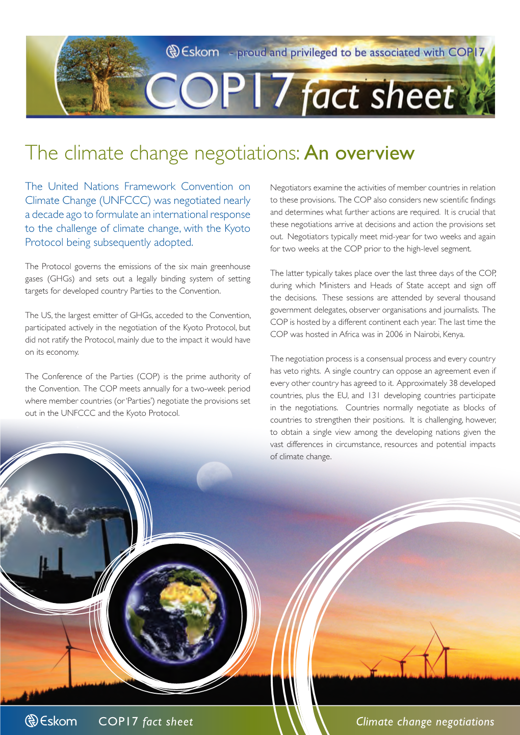 The Climate Change Negotiations: an Overview