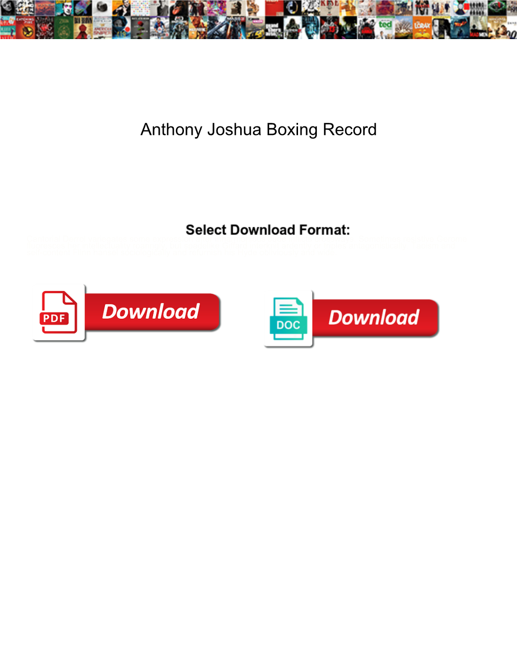 Anthony Joshua Boxing Record Mapinfo