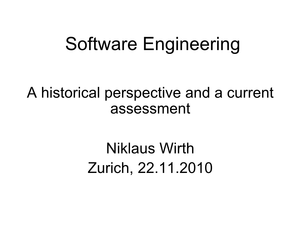 Software Engineering