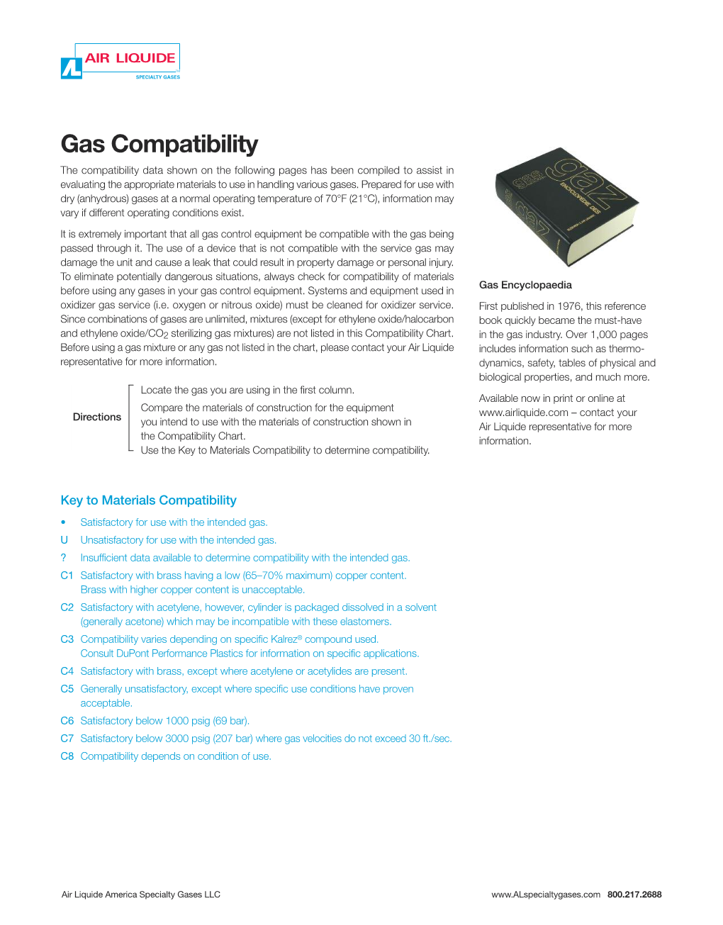 Gas Compatibility | Specialty Gases | Air Liquide