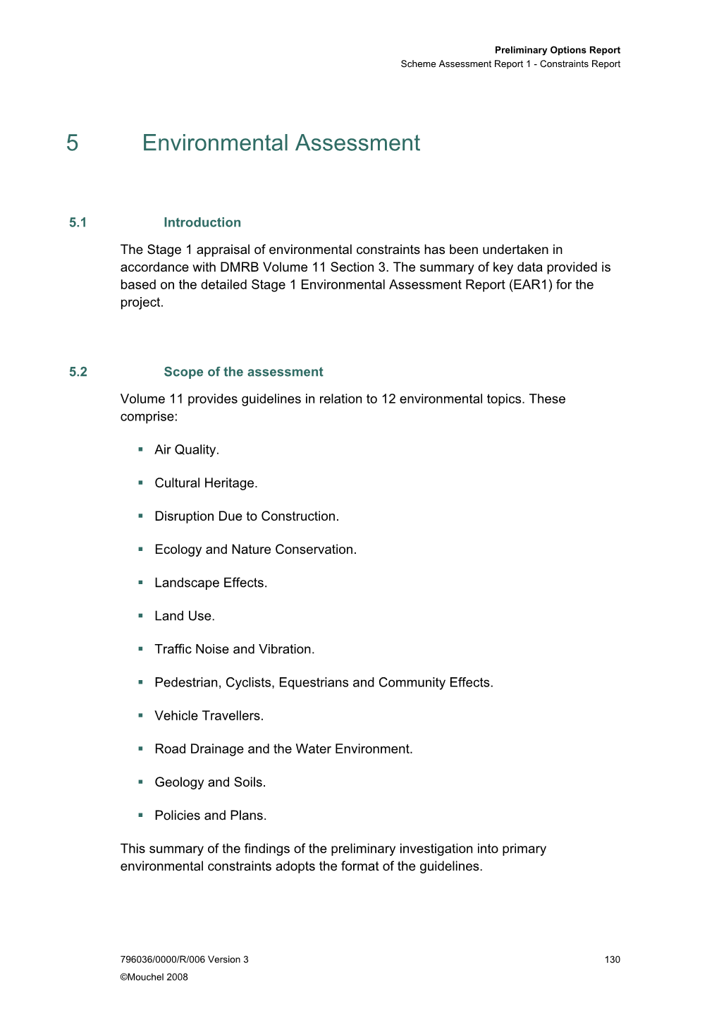 5 Environmental Assessment