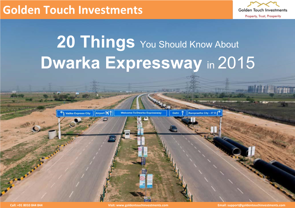 Dwarka Expressway in 2015