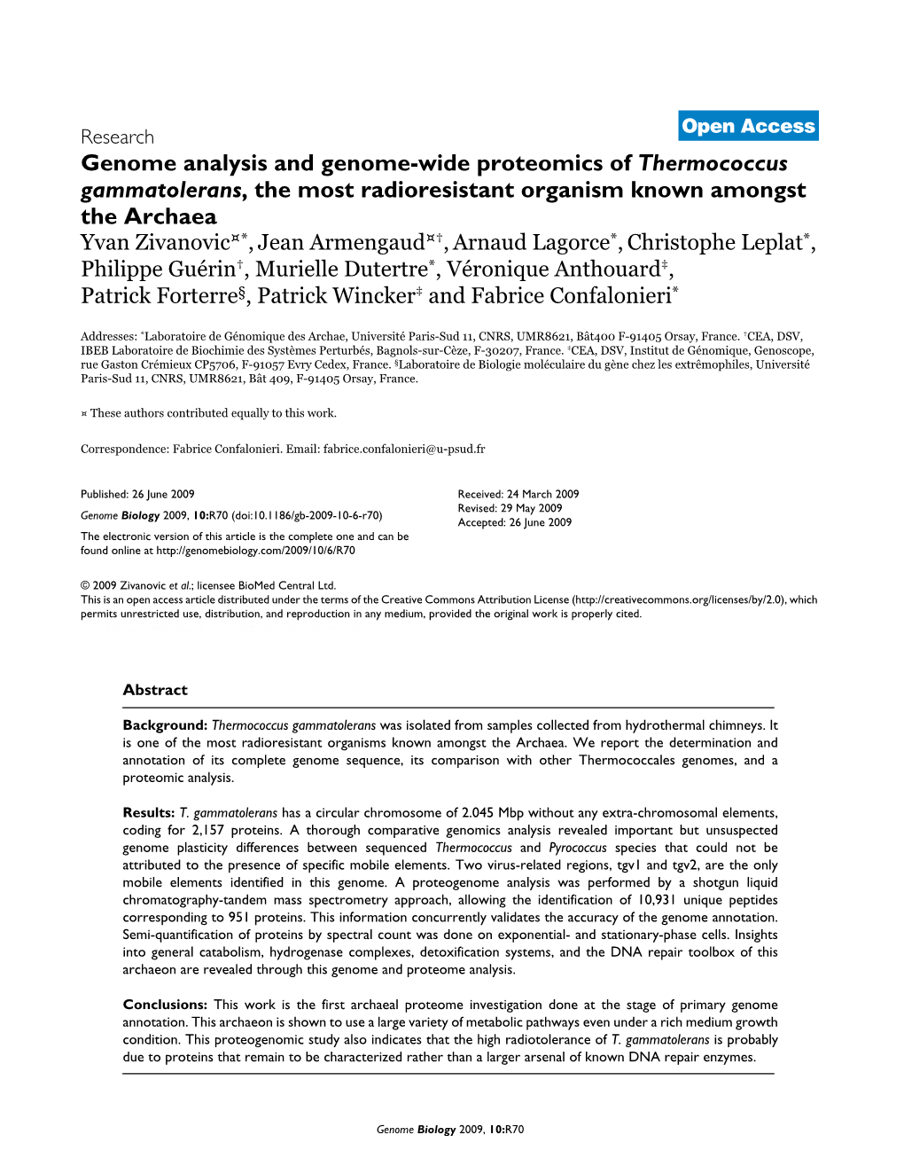 Genome Analysis and Genome-Wide Proteomics