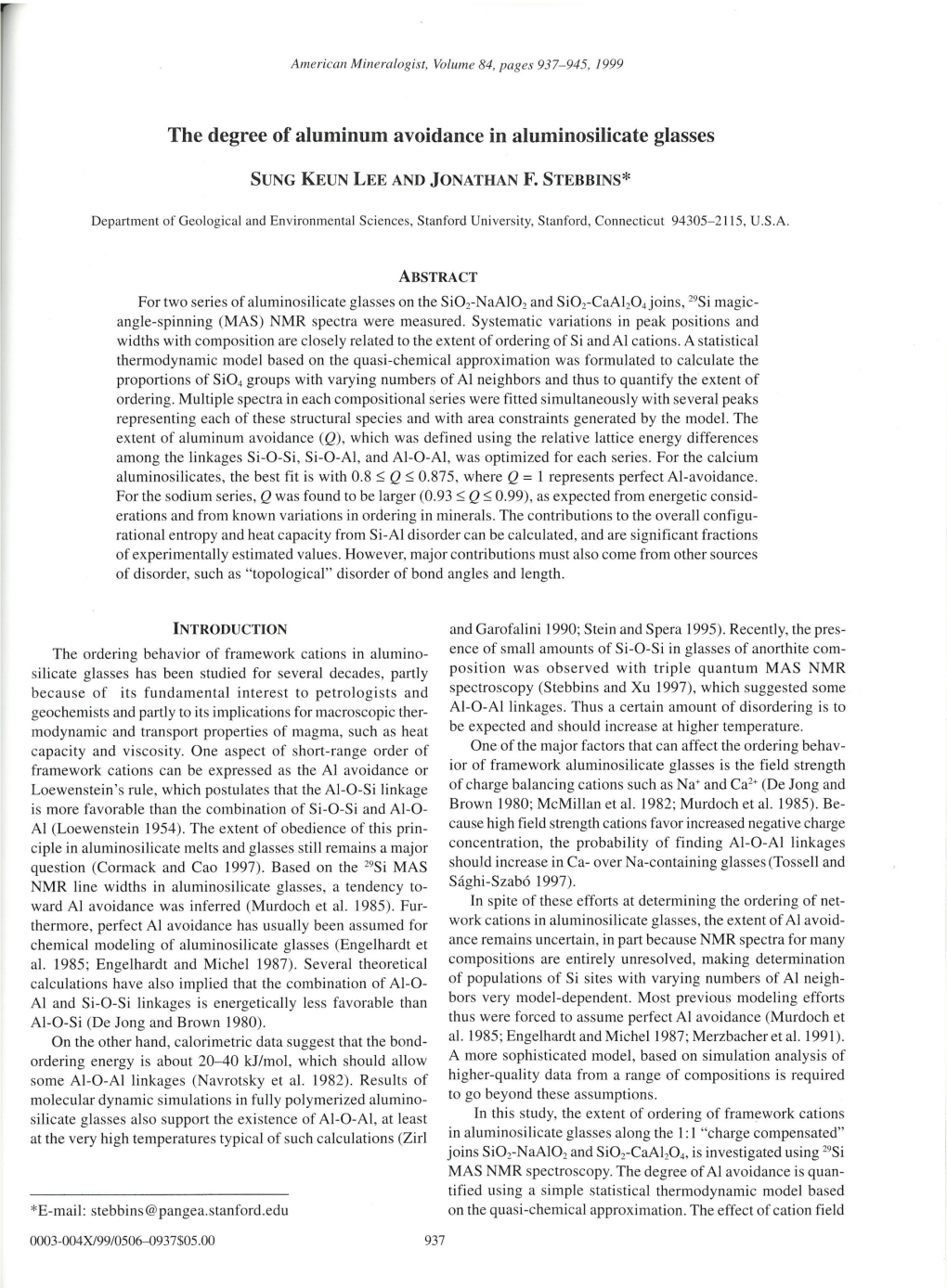 The Degree of Aluminum Avoidance in Aluminosilicate Glasses