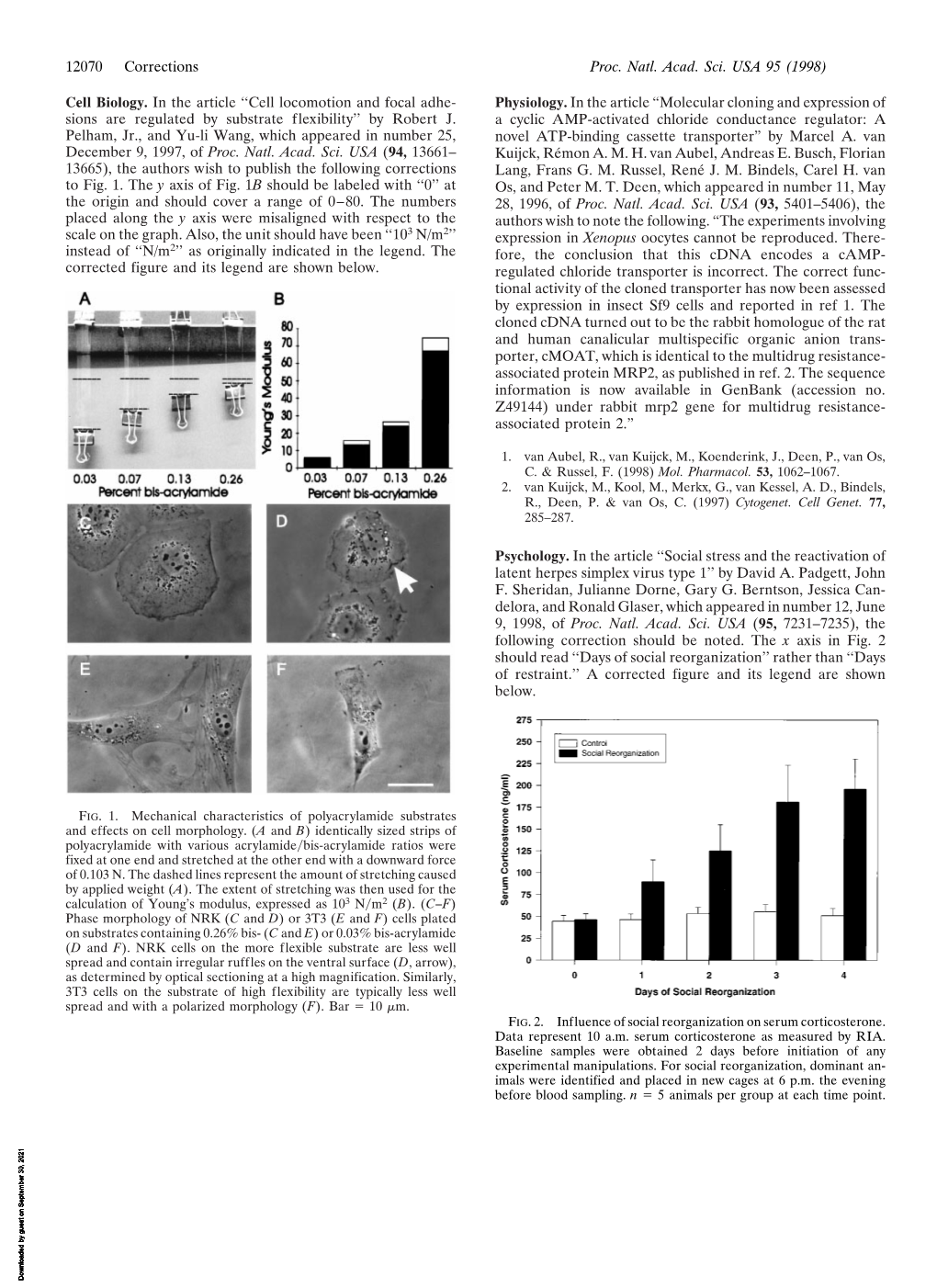 Cell Locomotion and Focal Adhe- Sions Are Regulated by Substrate Flexibility