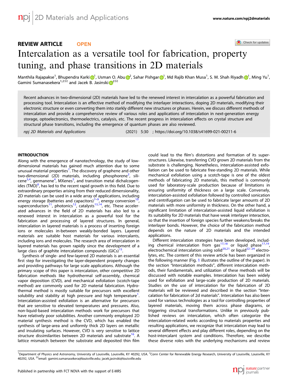 Intercalation As a Versatile Tool for Fabrication, Property Tuning, and Phase Transitions in 2D Materials