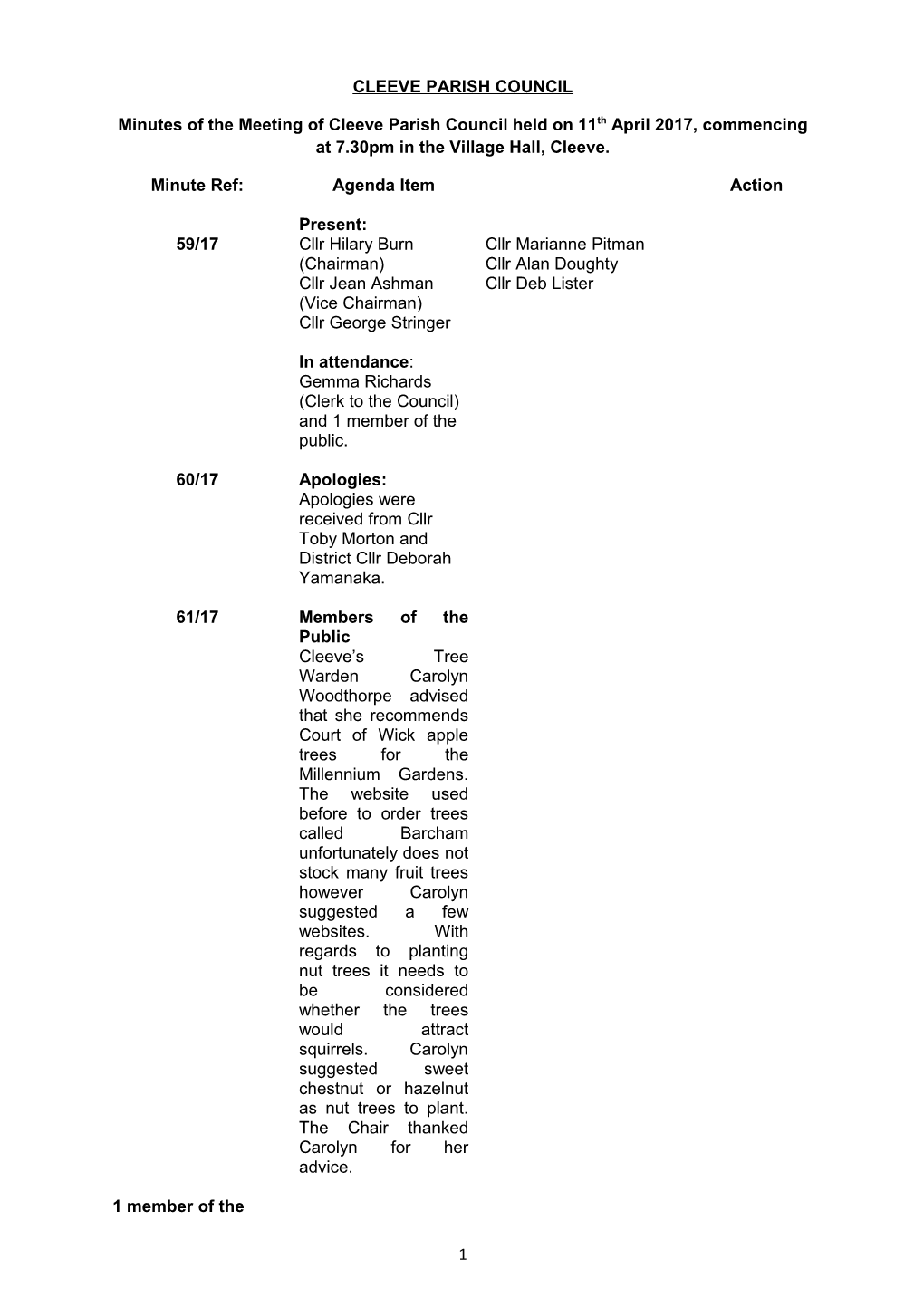 Cleeve Parish Council s1