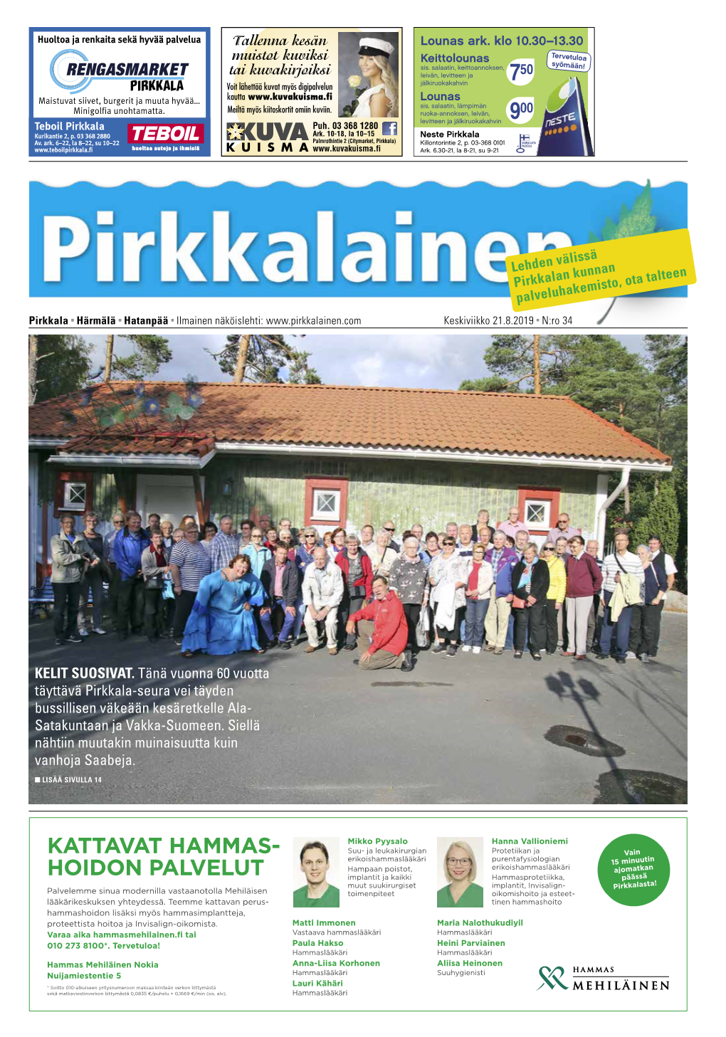 Nro 34 Pirkkalainen 21.8.19