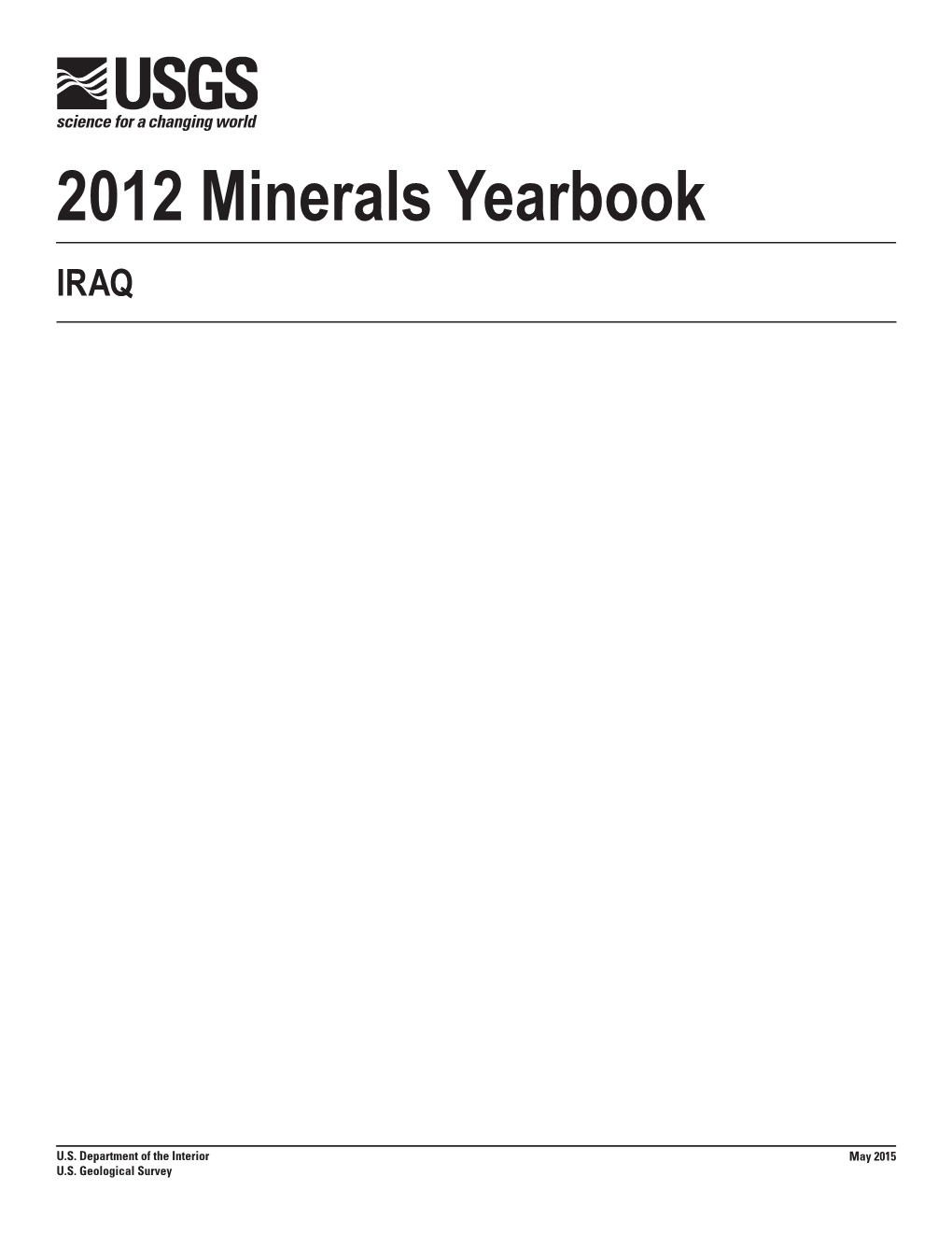 The Mineral Industry of Iraq in 2012