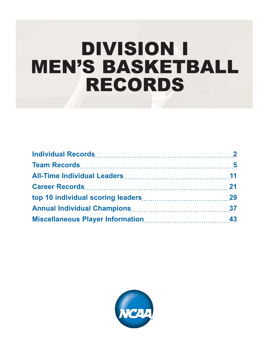 Division I Men's Basketball Records