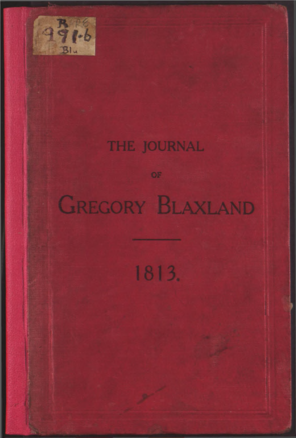 Journal of Gregory Blaxland.Pdf