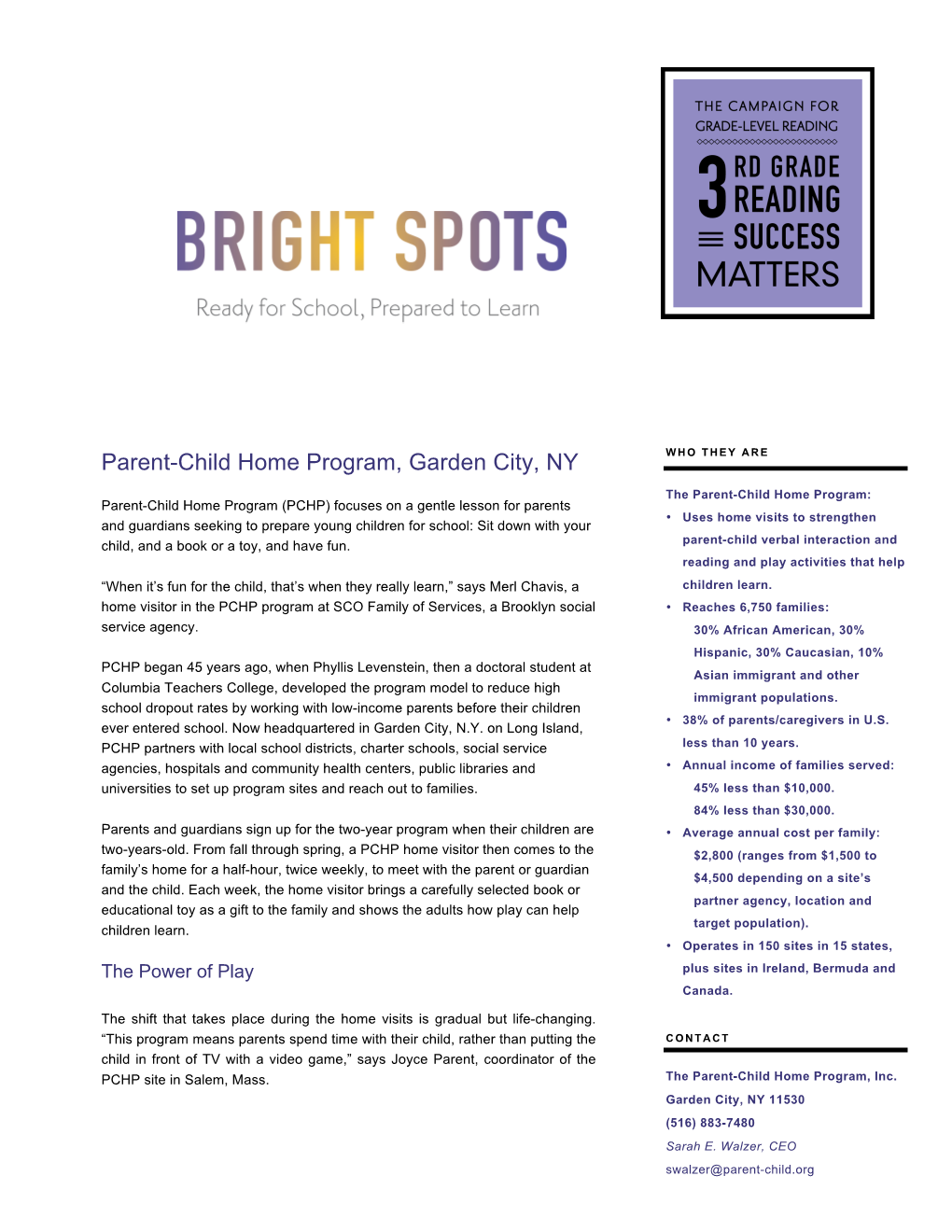 Parent-Child Home Program, Garden City, NY WHO THEY ARE