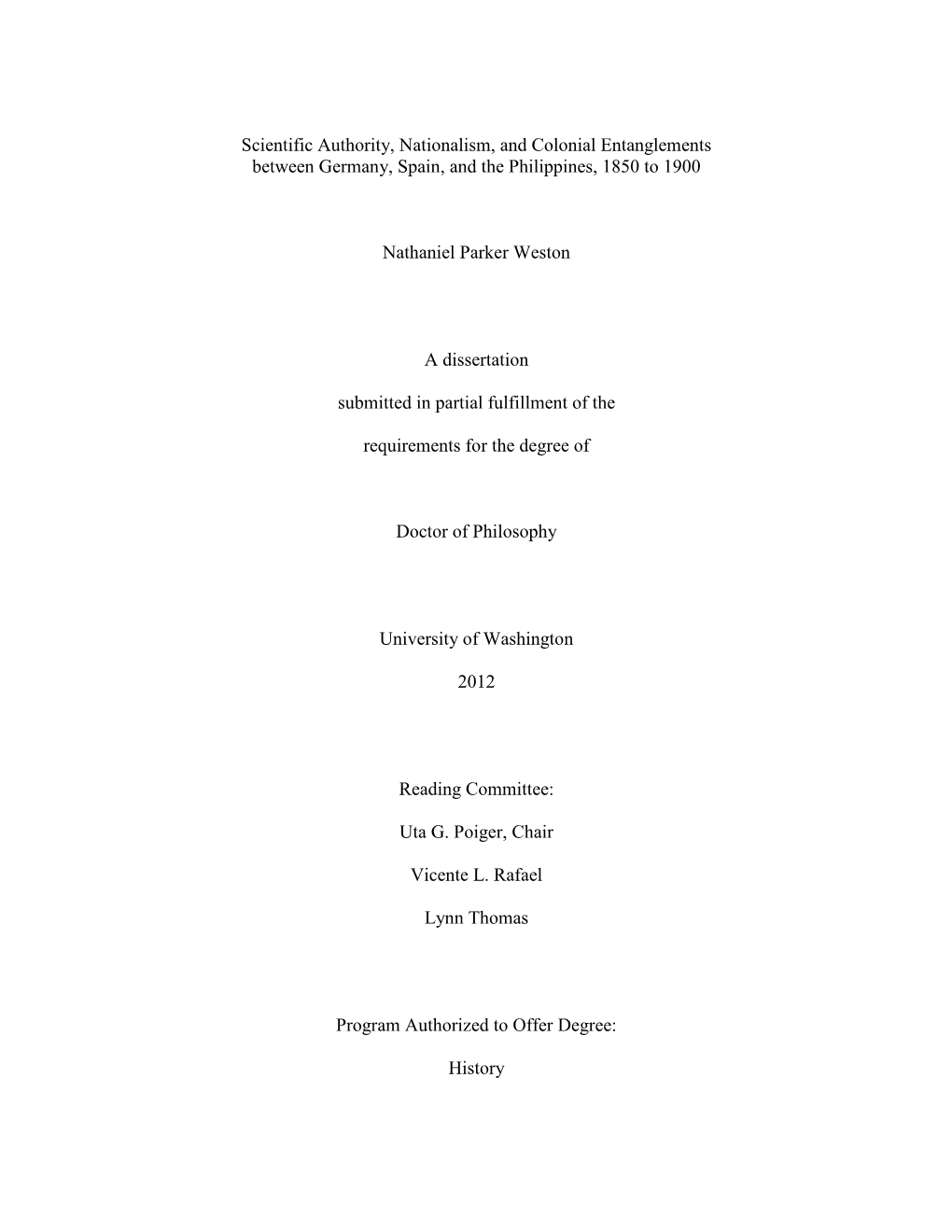 Scientific Authority, Nationalism, and Colonial Entanglements Between Germany, Spain, and the Philippines, 1850 to 1900