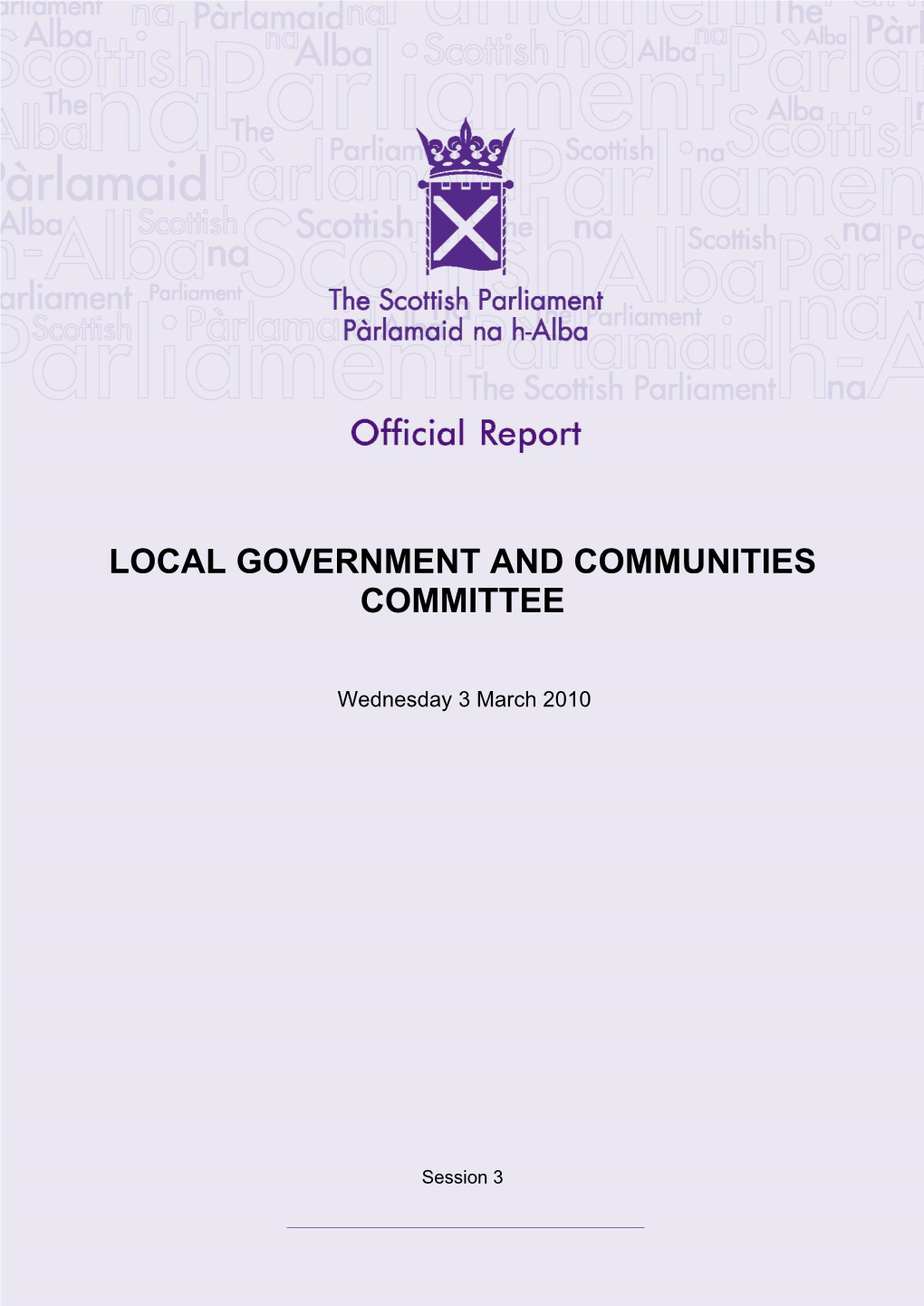 Local Government and Communities Committee