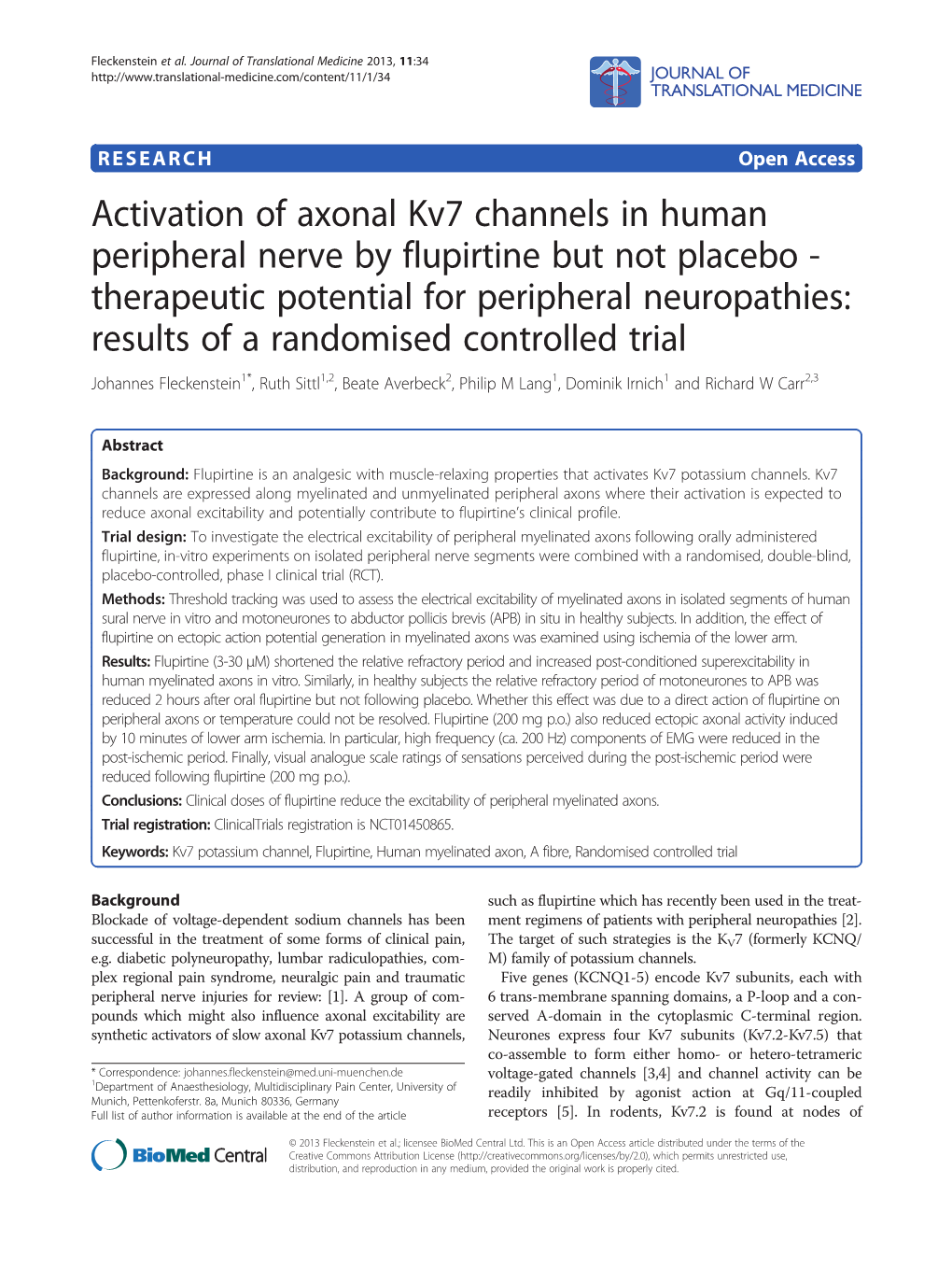 Activation of Axonal Kv7 Channels In