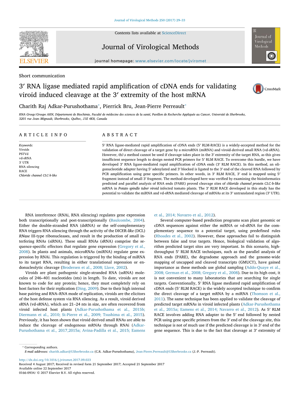 3′ RNA Ligase Mediated Rapid Amplification of Cdna Ends For