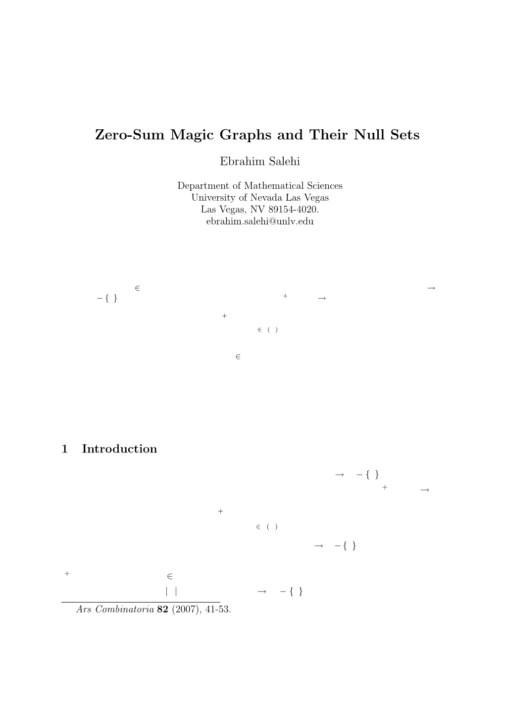 Zero-Sum Magic Graphs and Their Null Sets