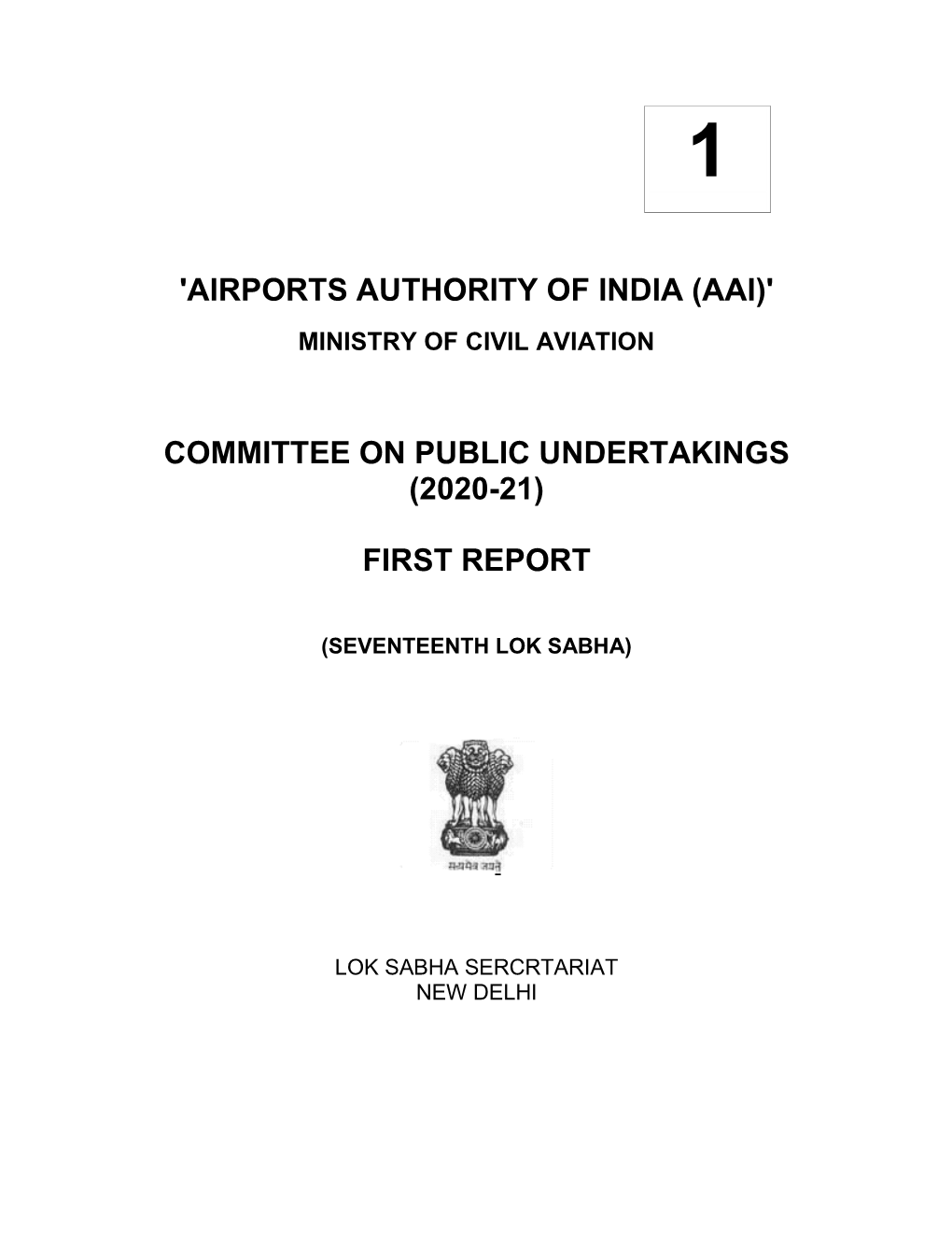'Airports Authority of India (Aai)' Committee on Public