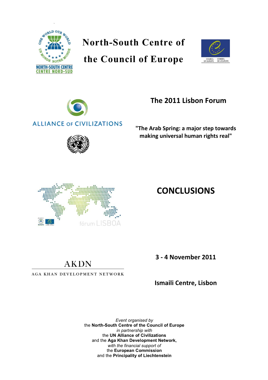 Conclusions of the 2011 Lisbon Forum