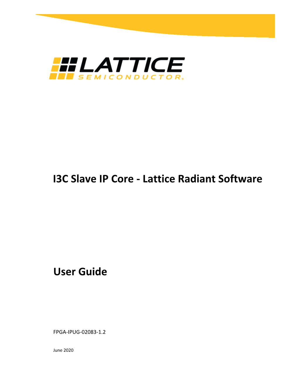 I3C Slave IP Core - Lattice Radiant Software
