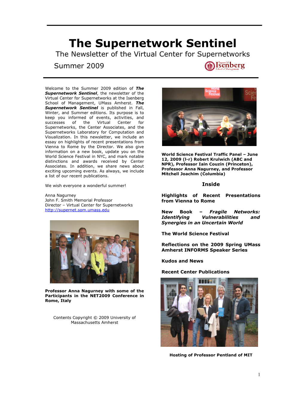 Summer 2009 Issue (Pdf)