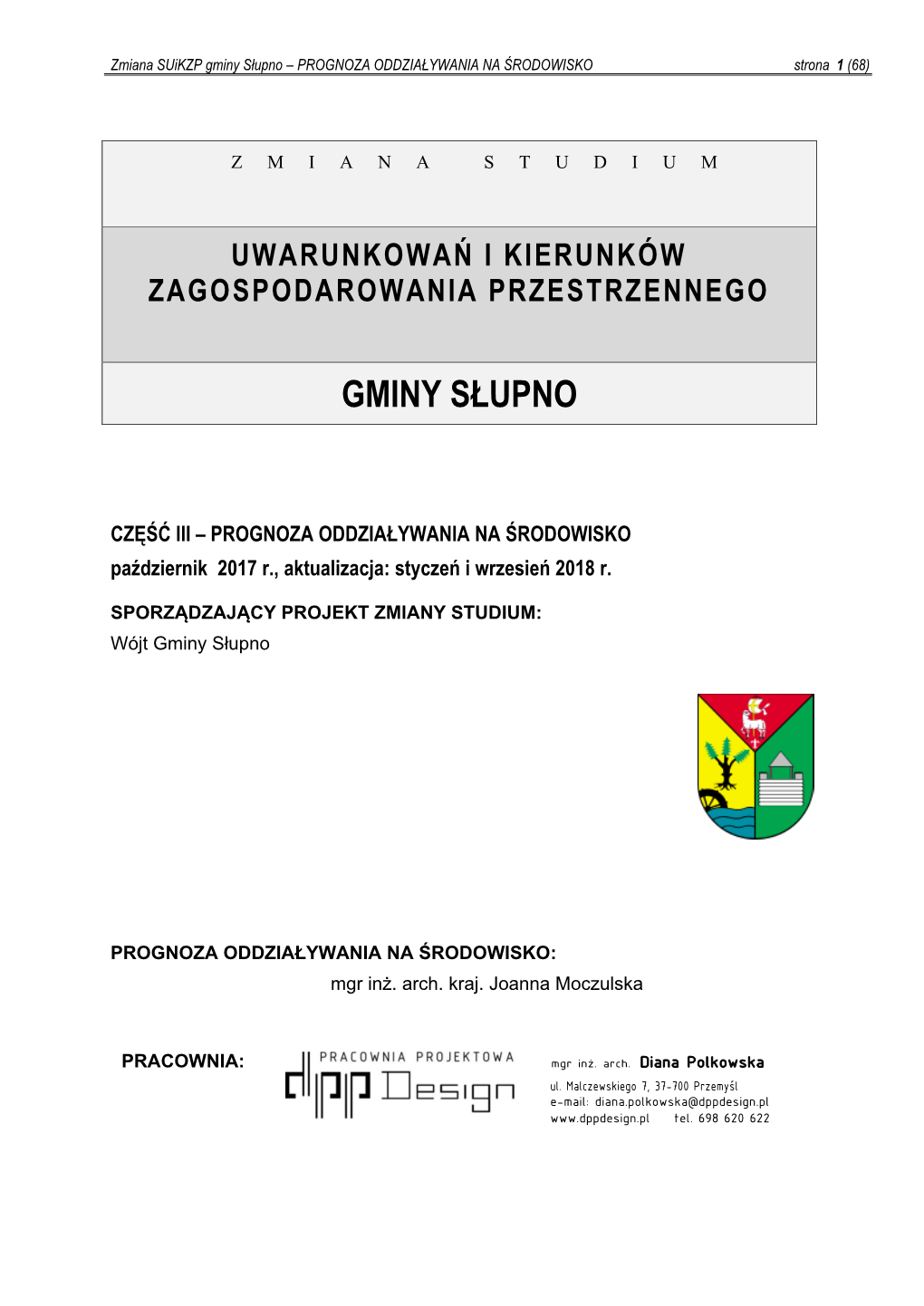 Uwarunkowań I Kierunków Zagospodarowania Przestrzennego