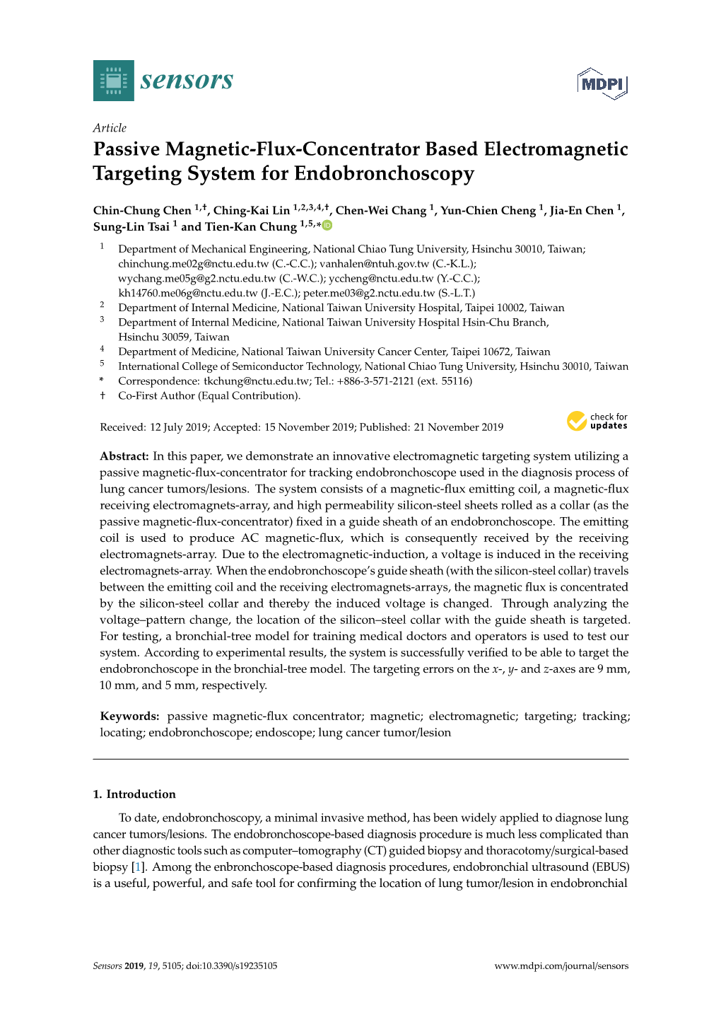 Passive Magnetic-Flux-Concentrator Based Electromagnetic Targeting System for Endobronchoscopy