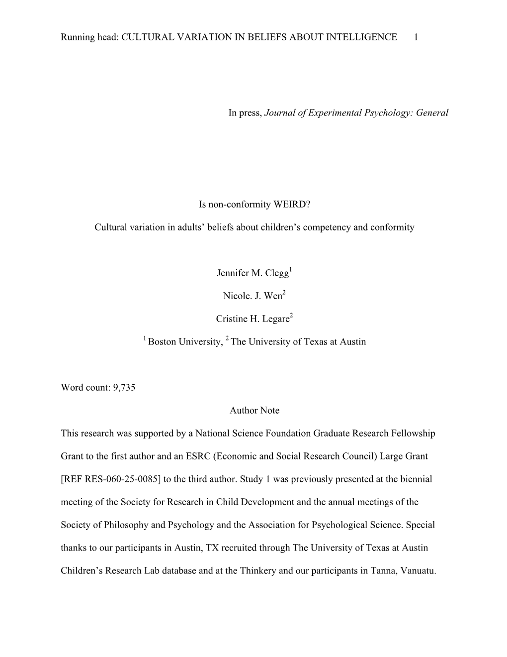 Cultural Variation in Adult's Beliefs About Children's Competency And