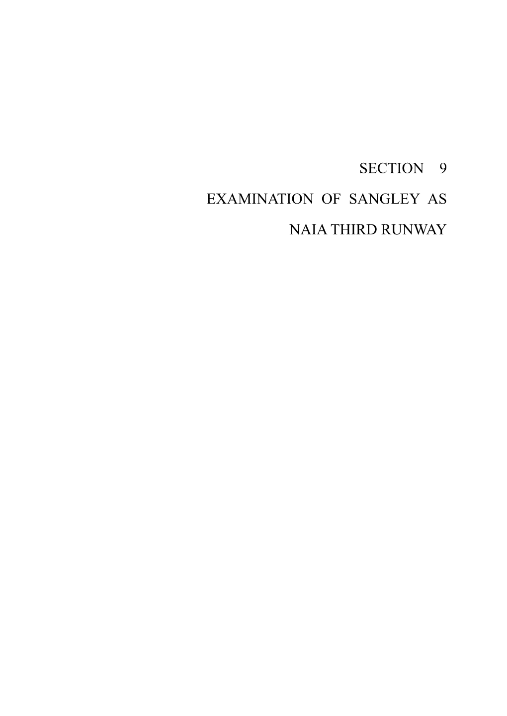 Section 9 Examination of Sangley As Naia Third Runway
