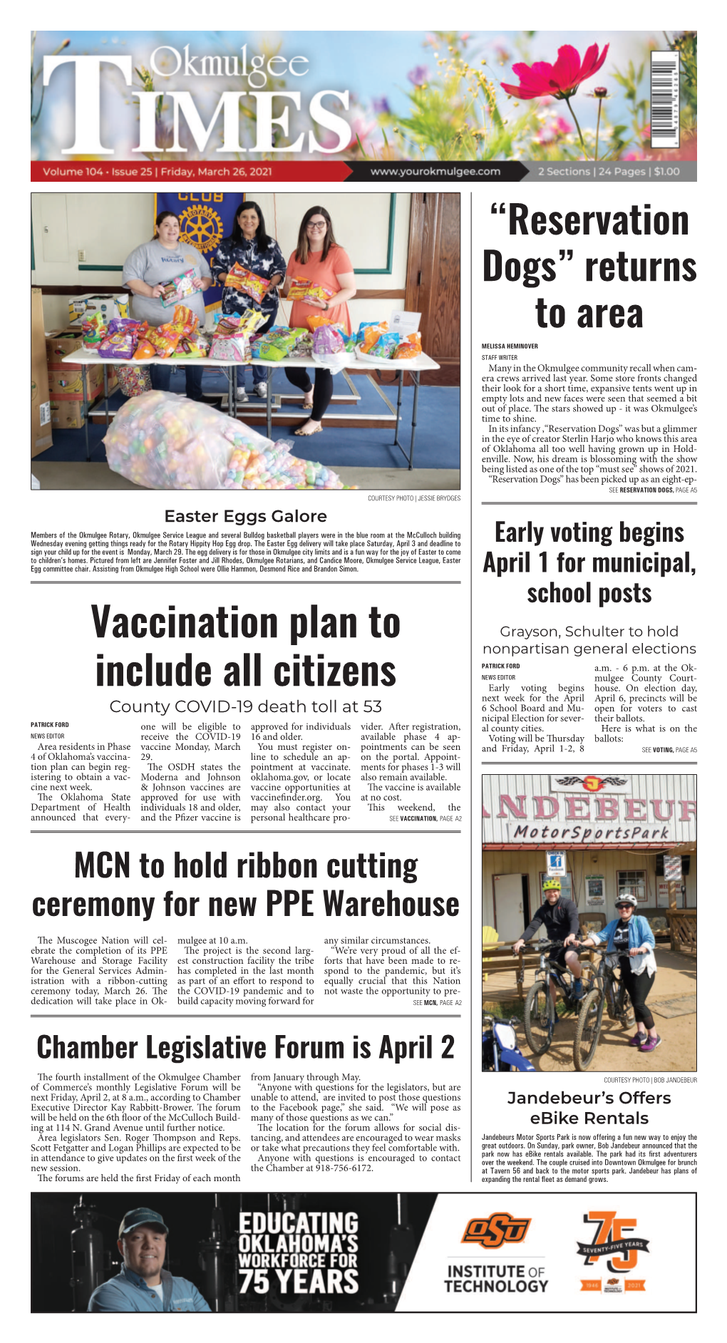 Okmulgee Times COMMUNITY Friday, March 26, 2021 Ms