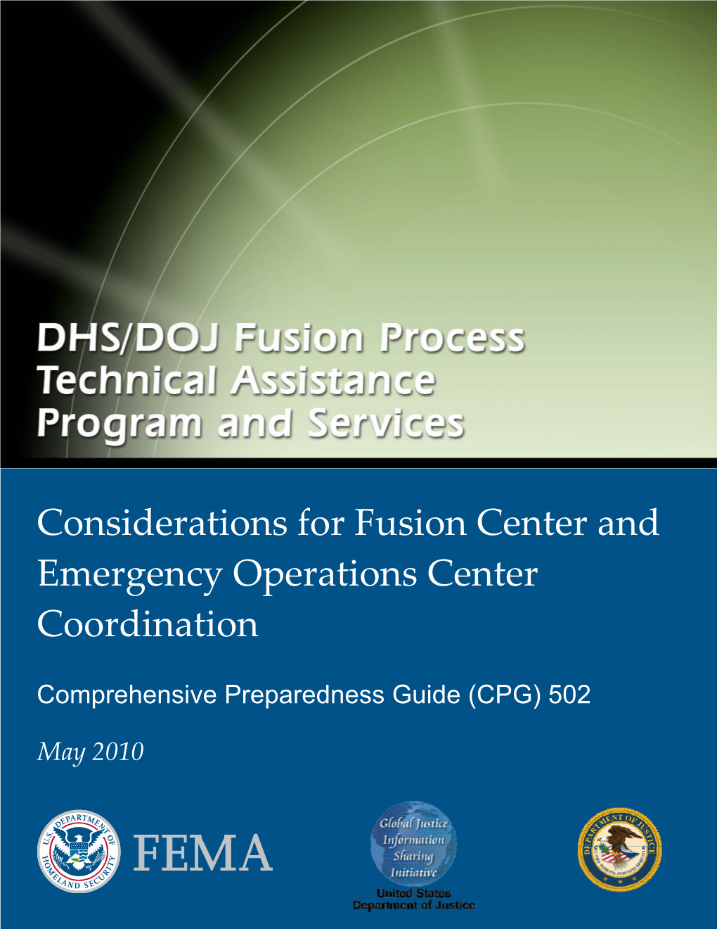 Considerations for Fusion Center and Emergency Operations Center Coordination
