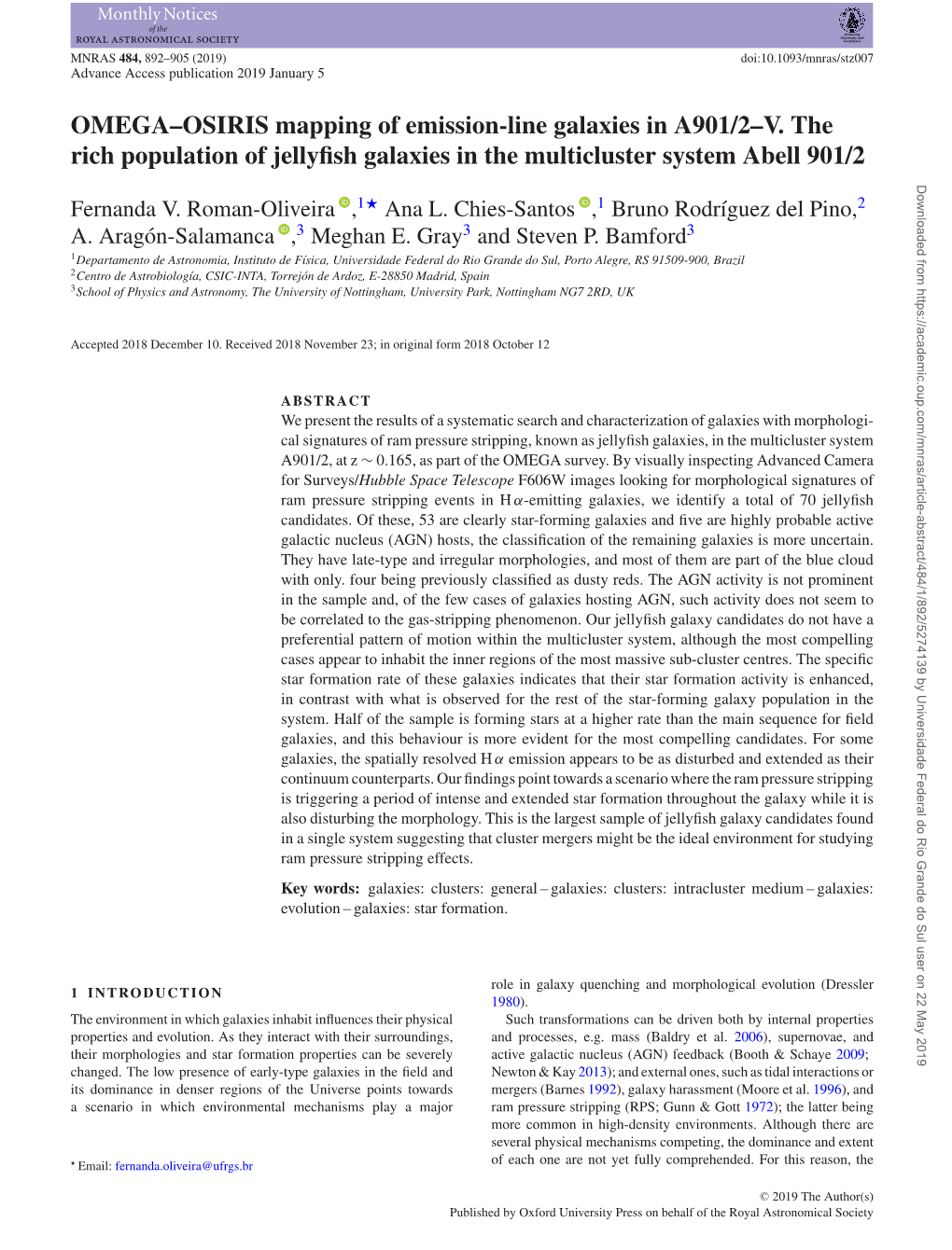 OMEGA–OSIRIS Mapping of Emission-Line Galaxies in A901/2–V. the Rich