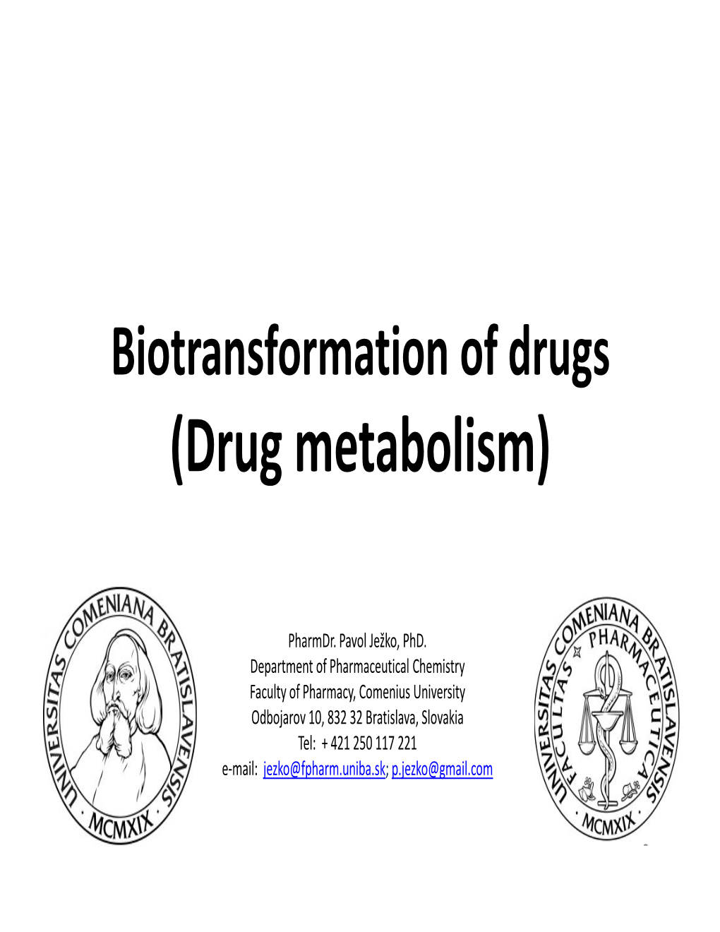 Drug Metabolism