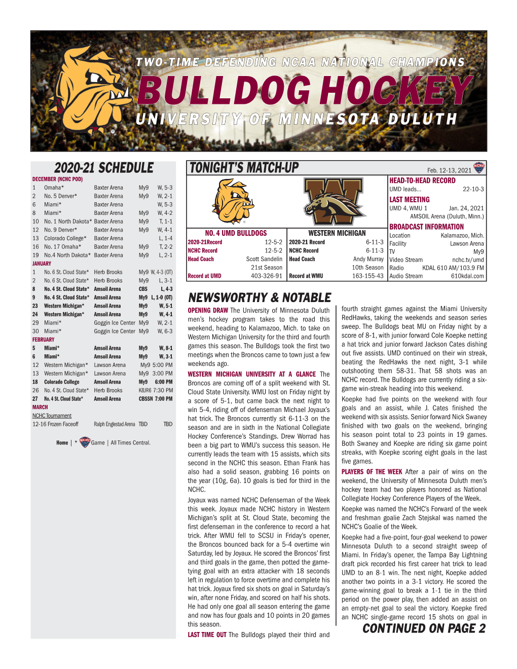 Bulldog Hockey University of Minnesota Duluth