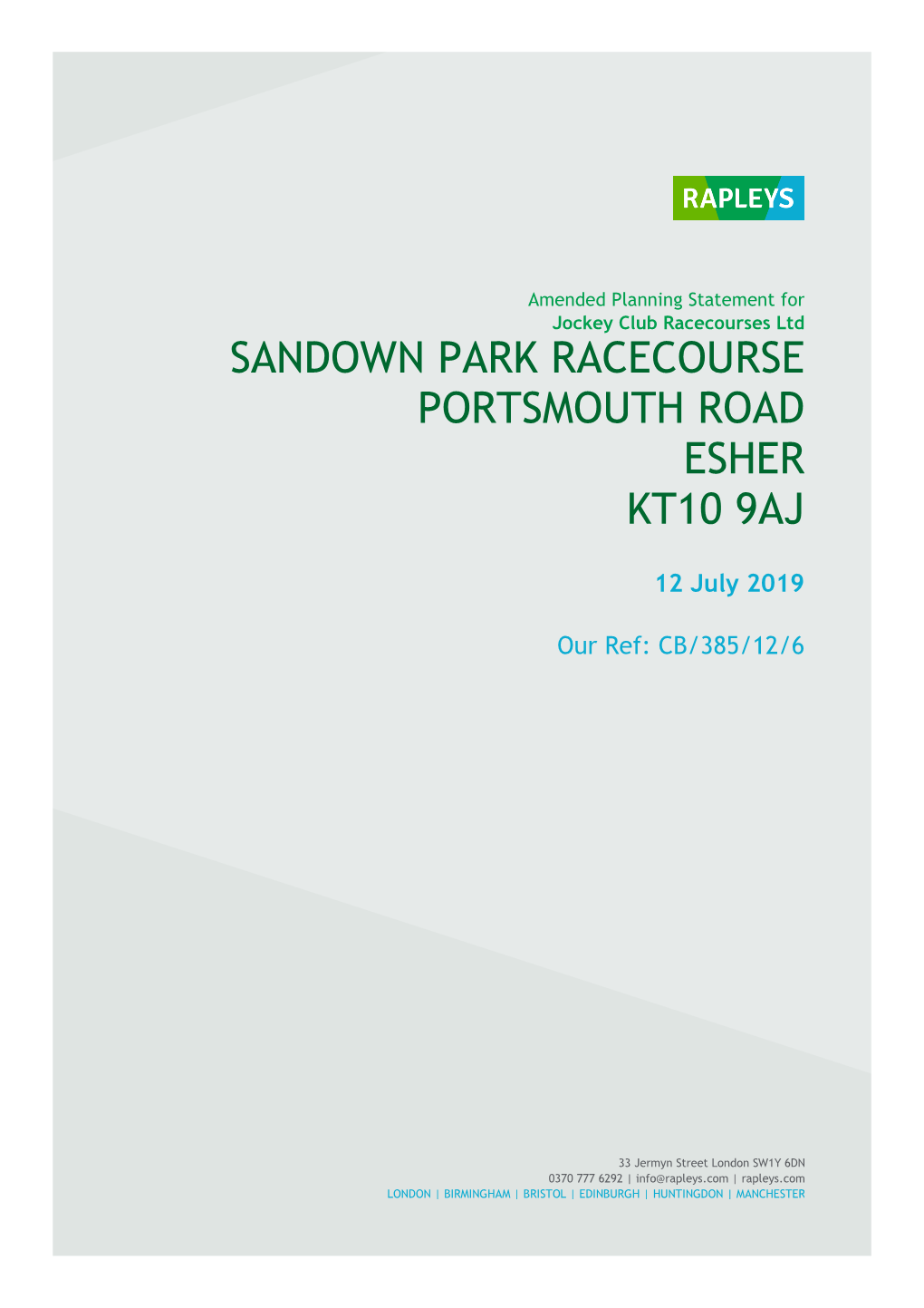 Sandown Park Racecourse Portsmouth Road Esher Kt10
