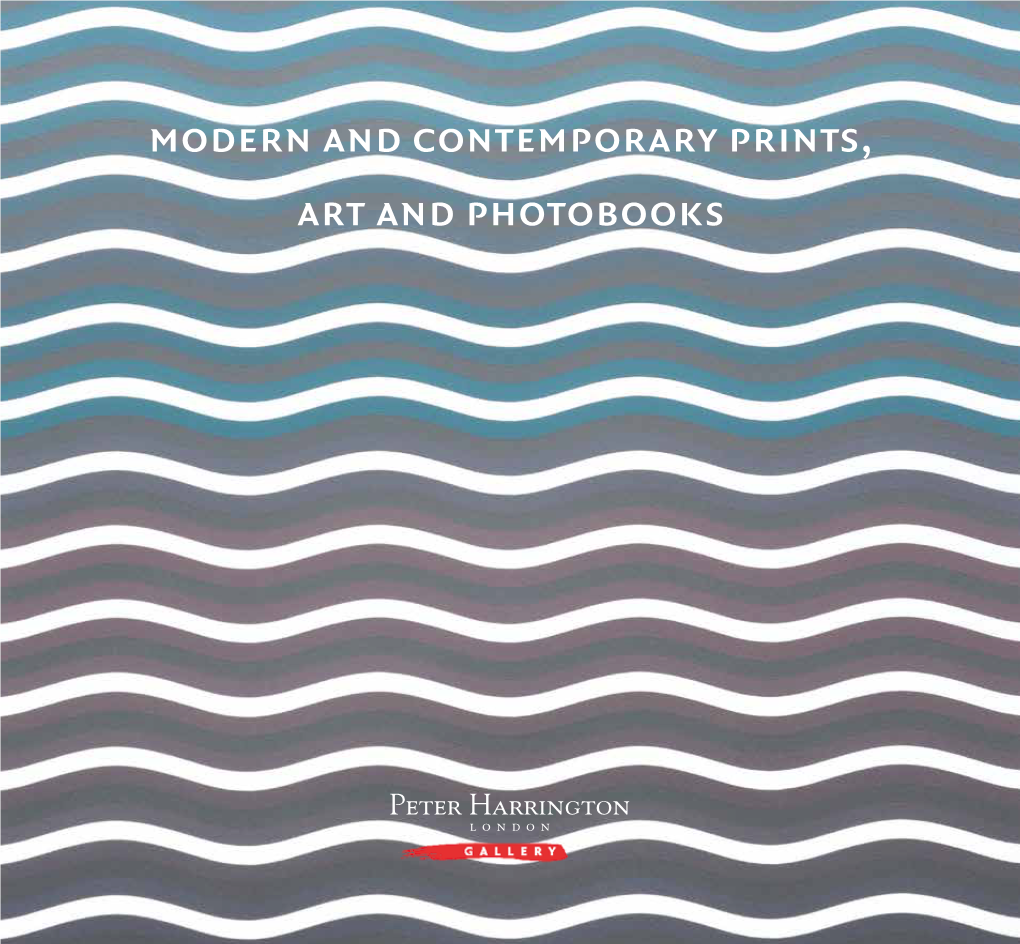 Modern and Contemporary Prints, Art and Photobooks