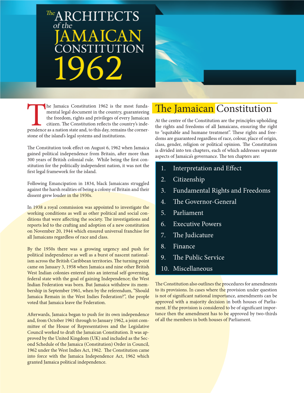 The Architects of the Jamaican Constitution