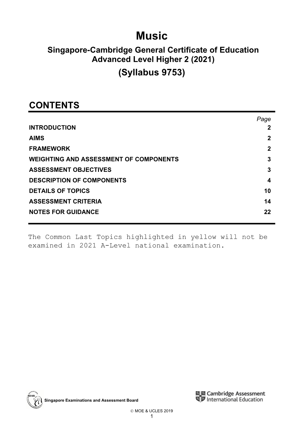 9753 Y21 Sy Music H2 Level for 2021