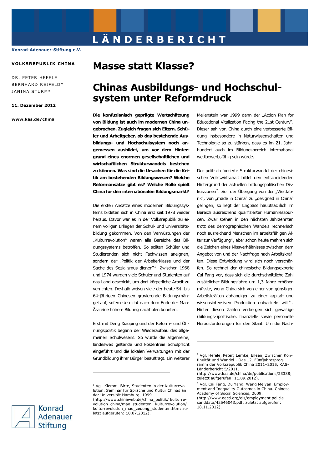 Chinas Ausbildungs- Und Hochschul- System Unter Reformdruck 11