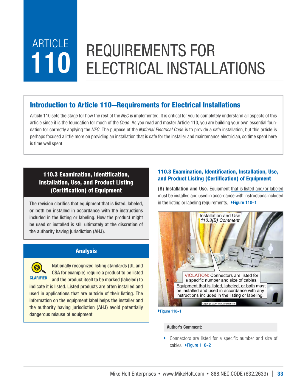 Requirements for Electrical Installations Article 110 Sets the Stage for How the Rest of the NEC Is Implemented