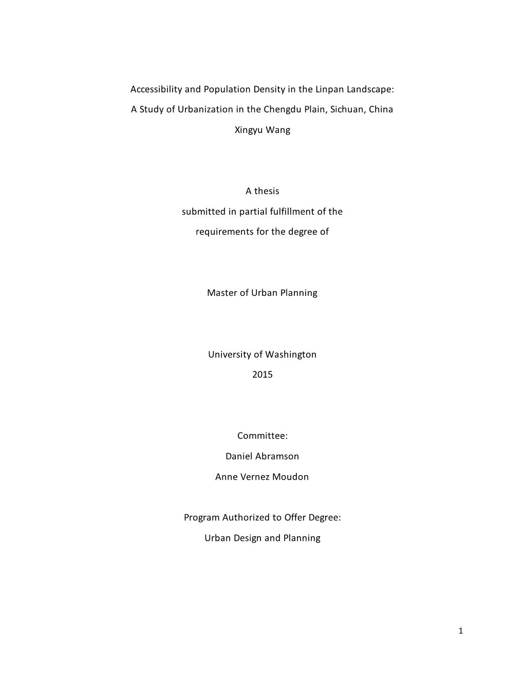 Accessibility and Population Density in the Linpan Landscape: a Study of Urbanization in the Chengdu Plain, Sichuan, China