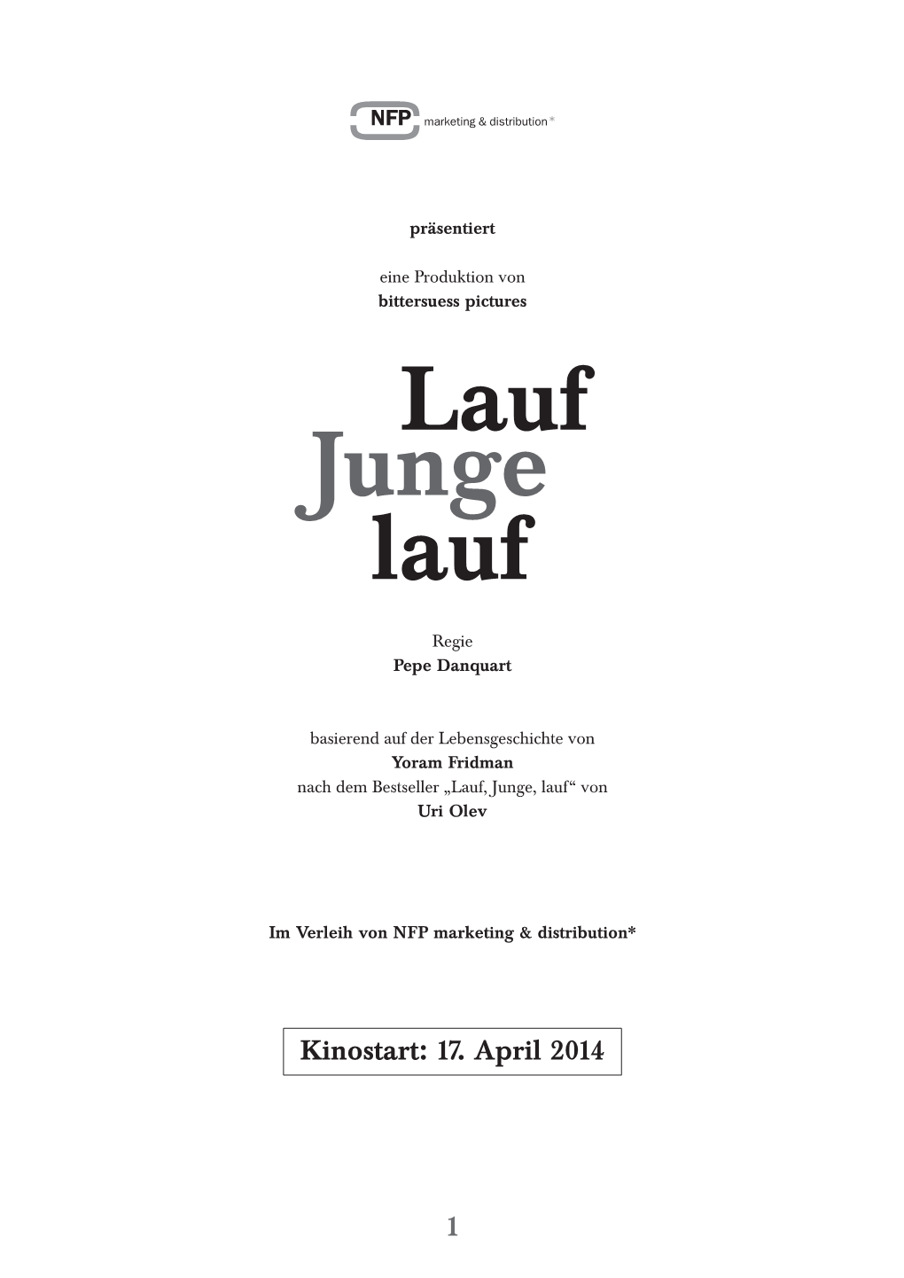 Lauf Junge Lauf Presseheft.Pdf