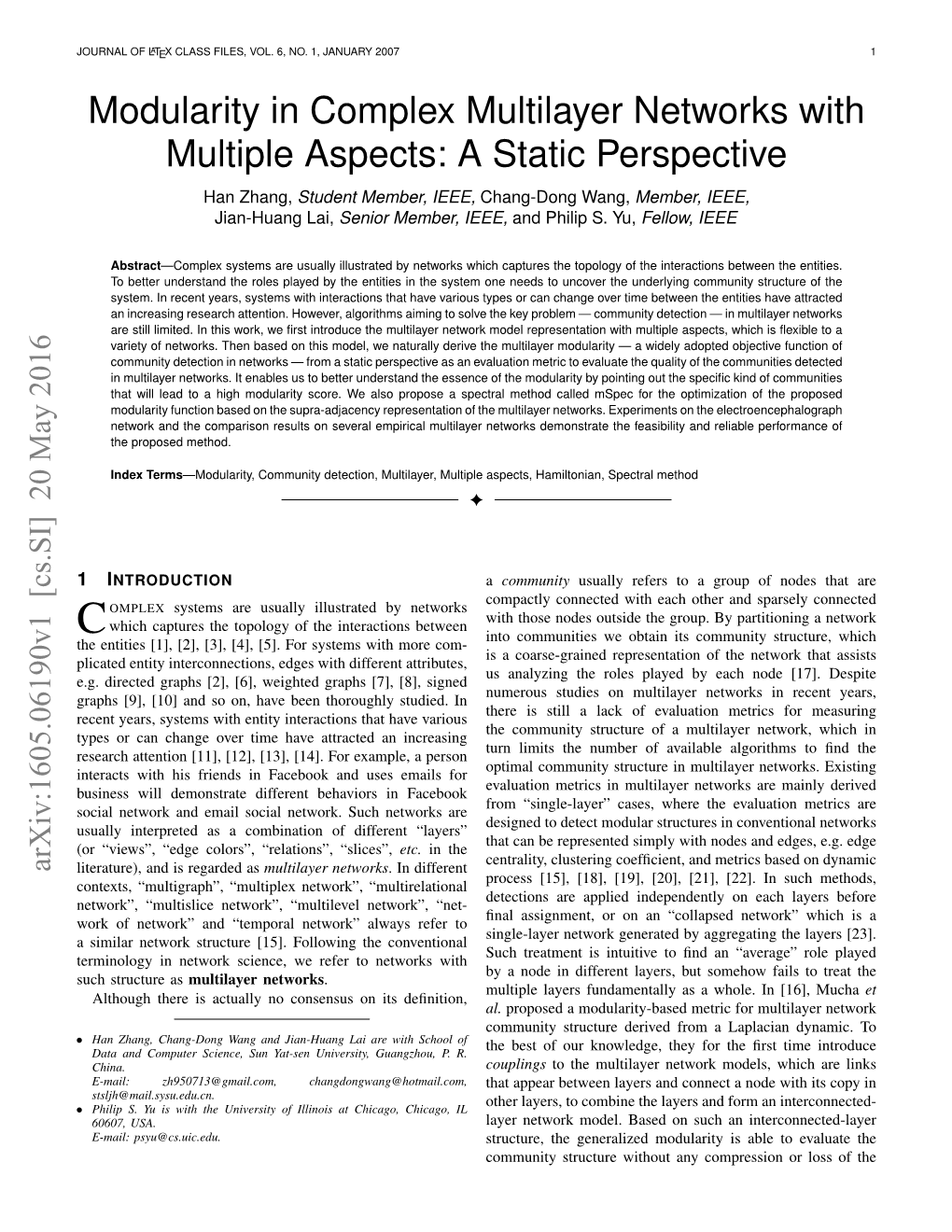 Modularity in Complex Multilayer Networks with Multiple Aspects