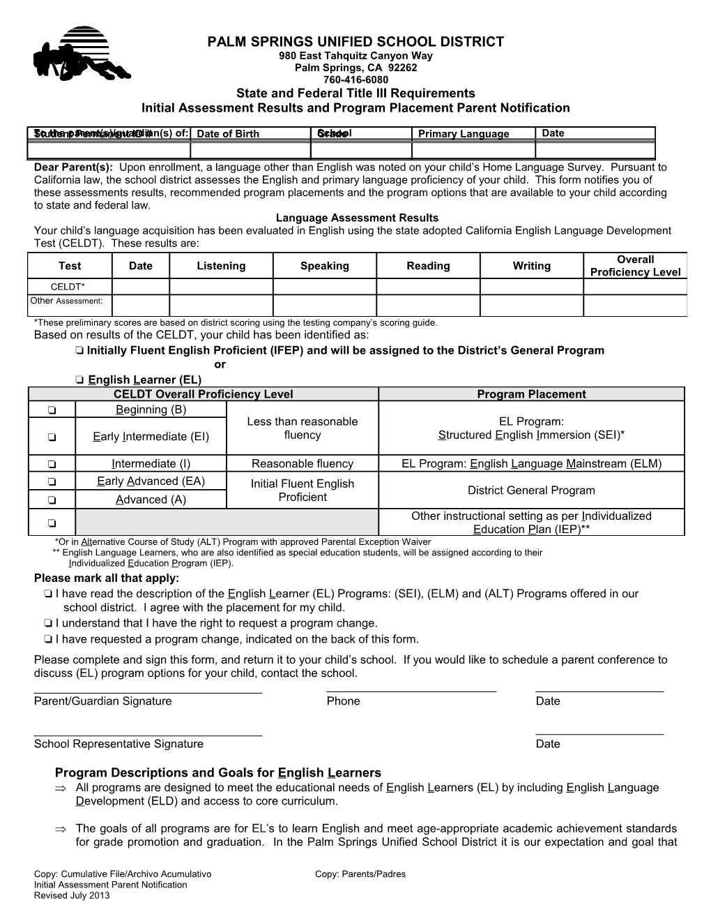 Palm Springs Unified School District s1